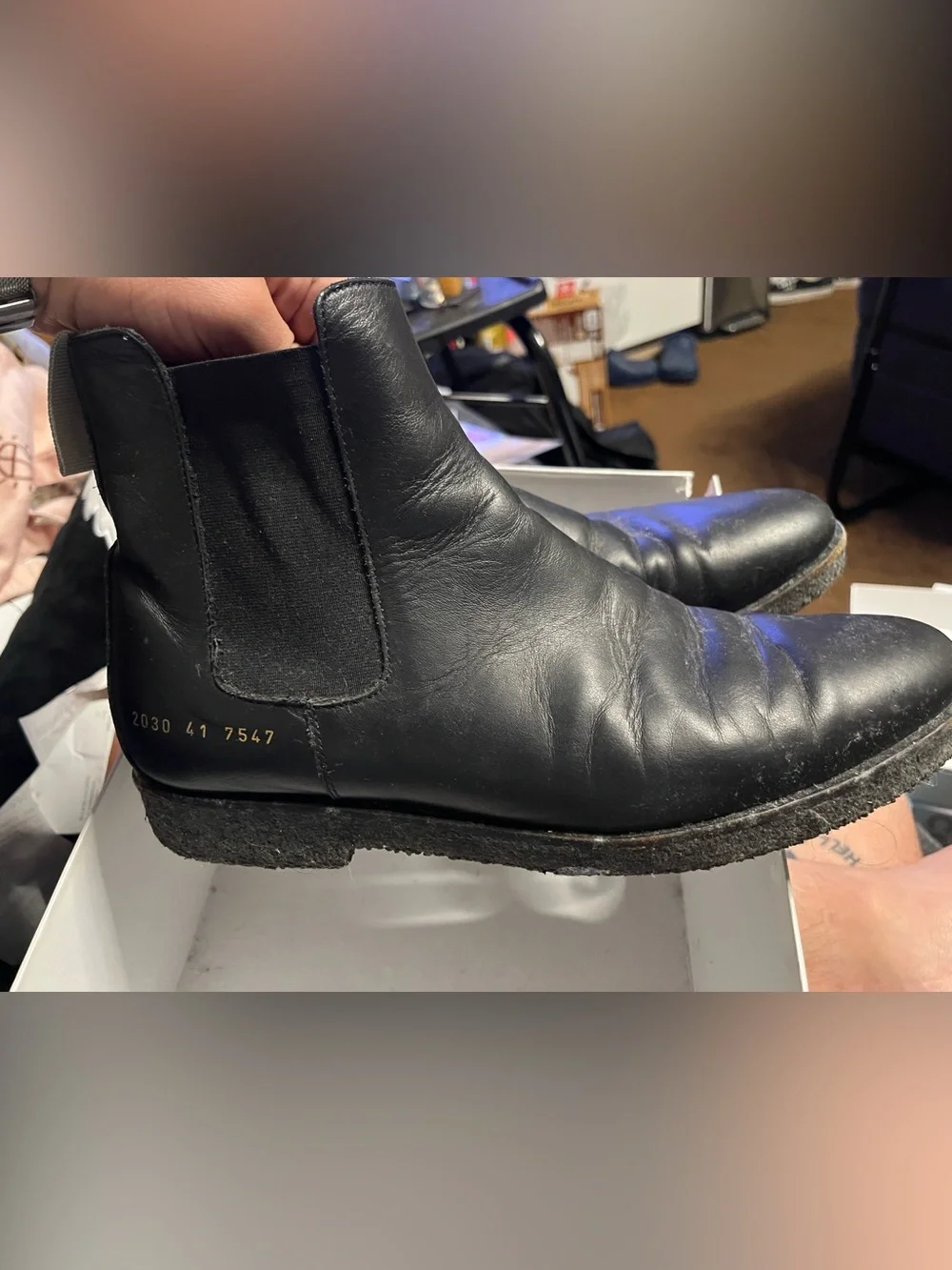 Common projects leather Chelsea boots